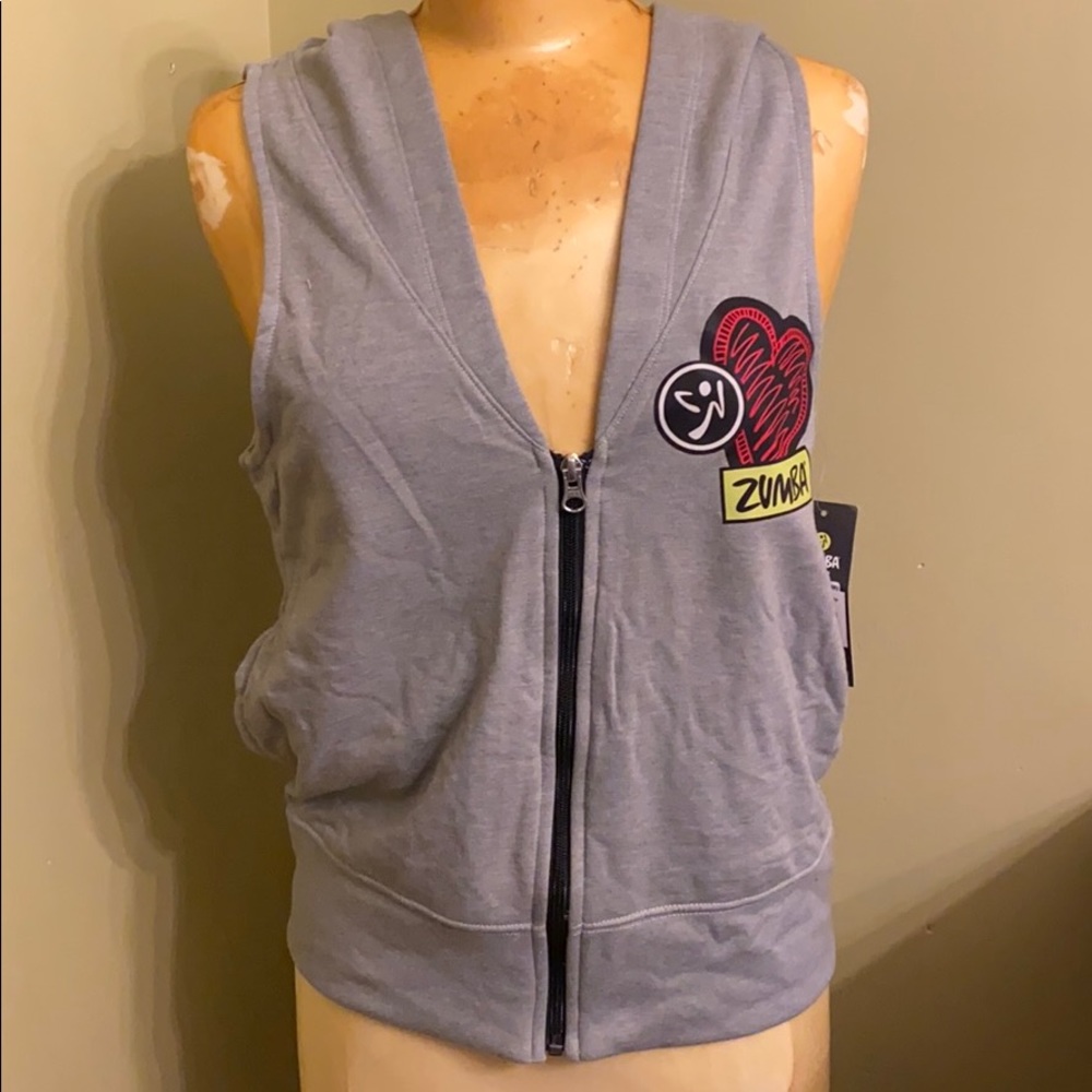 Zumba sleeveless  zip-up Hoodie